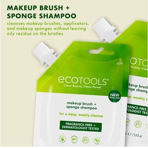 Ecotools Makeup Brush + Sponge Shampoos Bundle  (3) New